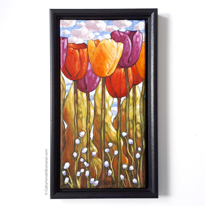 Tall Tulips I - Original Painting by artist cathy horvath buchanan
