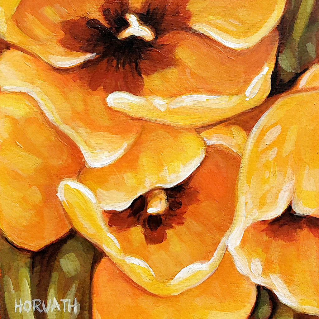 DAY 28 - Tulip Blooms Original Painting a Day