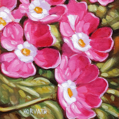 DAY 9 - Pink Verbena Original Painting a Day