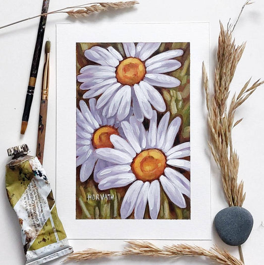 DAY 23 - Wild Daisies Original Painting a Day